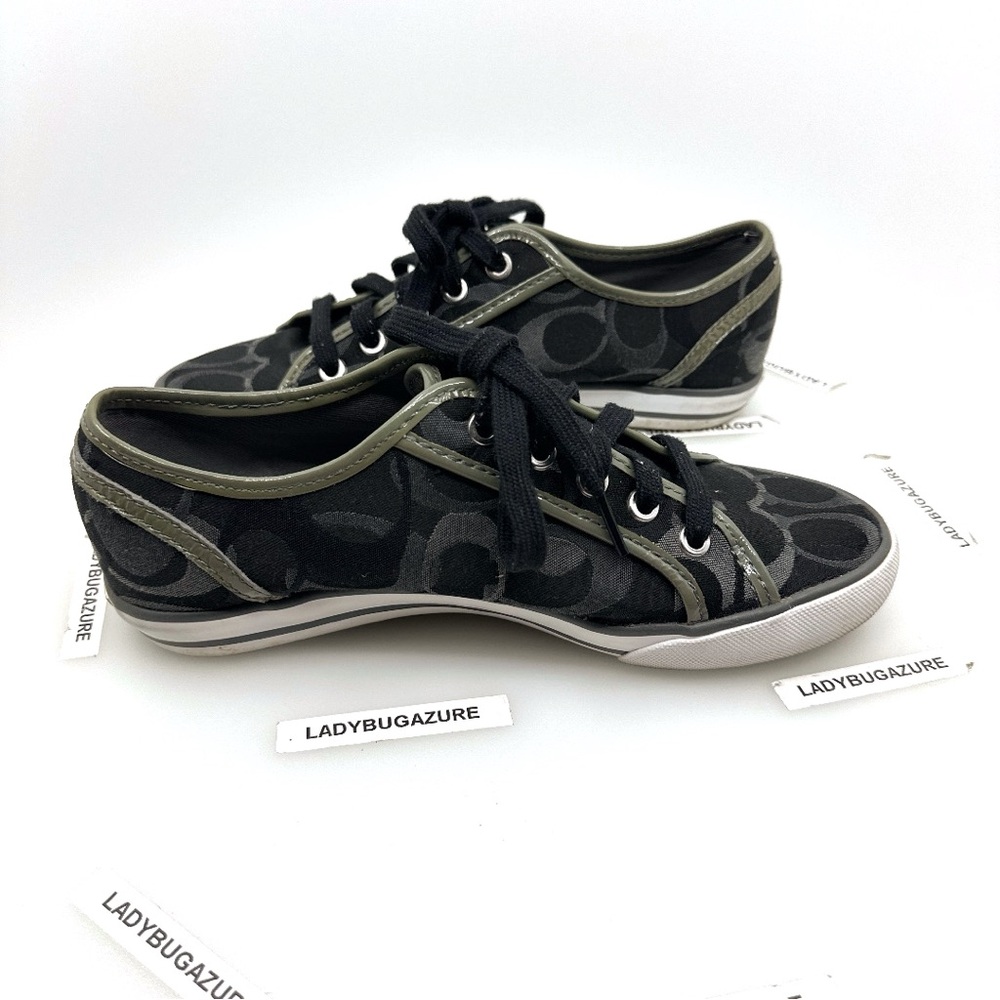 Coach Black and Gray Women's Sneakers - Picture 6 of 11